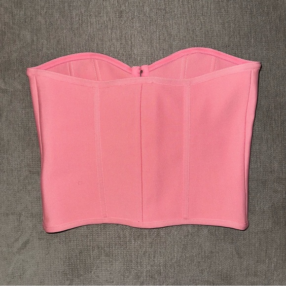 PrettyLittleThing Light Pink Structured Corset Top 💖 Barbiecore Glam | Size 4 - Picture 7 of 11